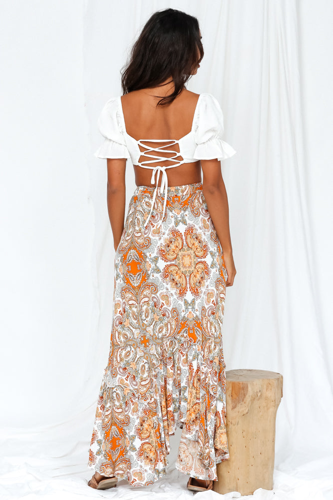 Blinding Lights Crop Top White