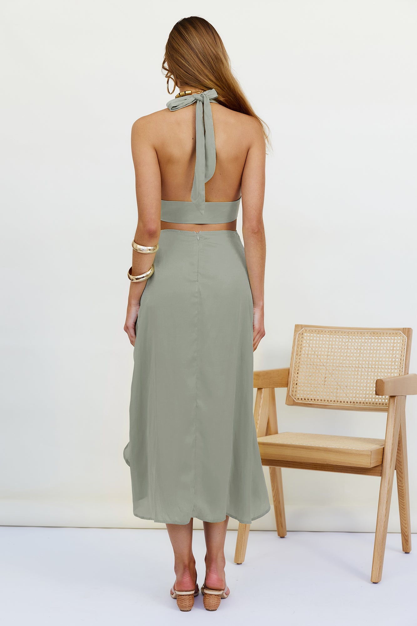 goddess midi dress Blessings Of A Goddess Midi Dress Sage