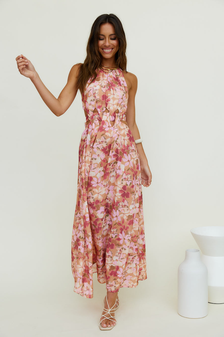 By The Breakwater Maxi Dress Brown Fortunate One