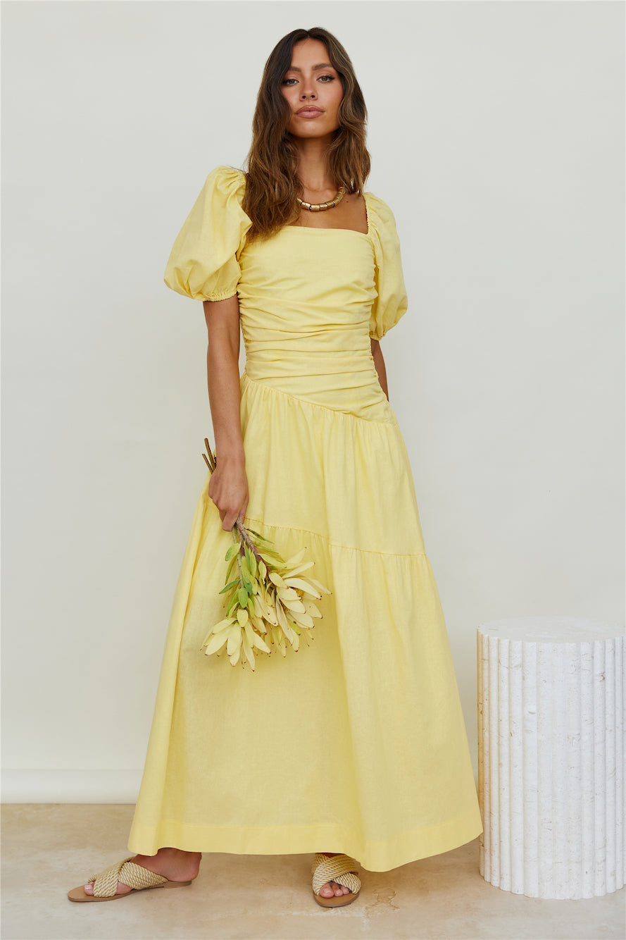 Glaring Sunbeam Maxi Dress Yellow