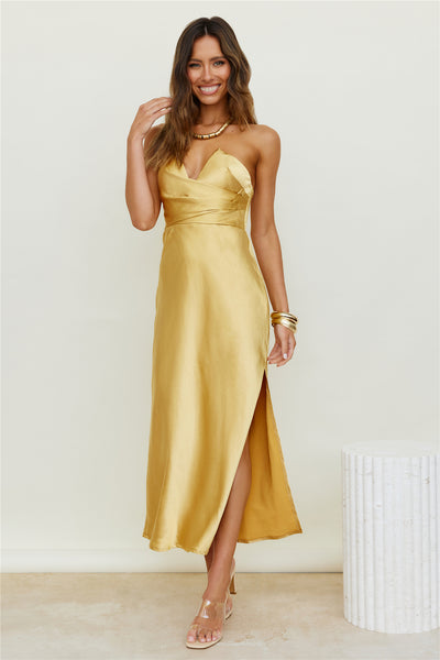 Caraway Maxi Dress Gold