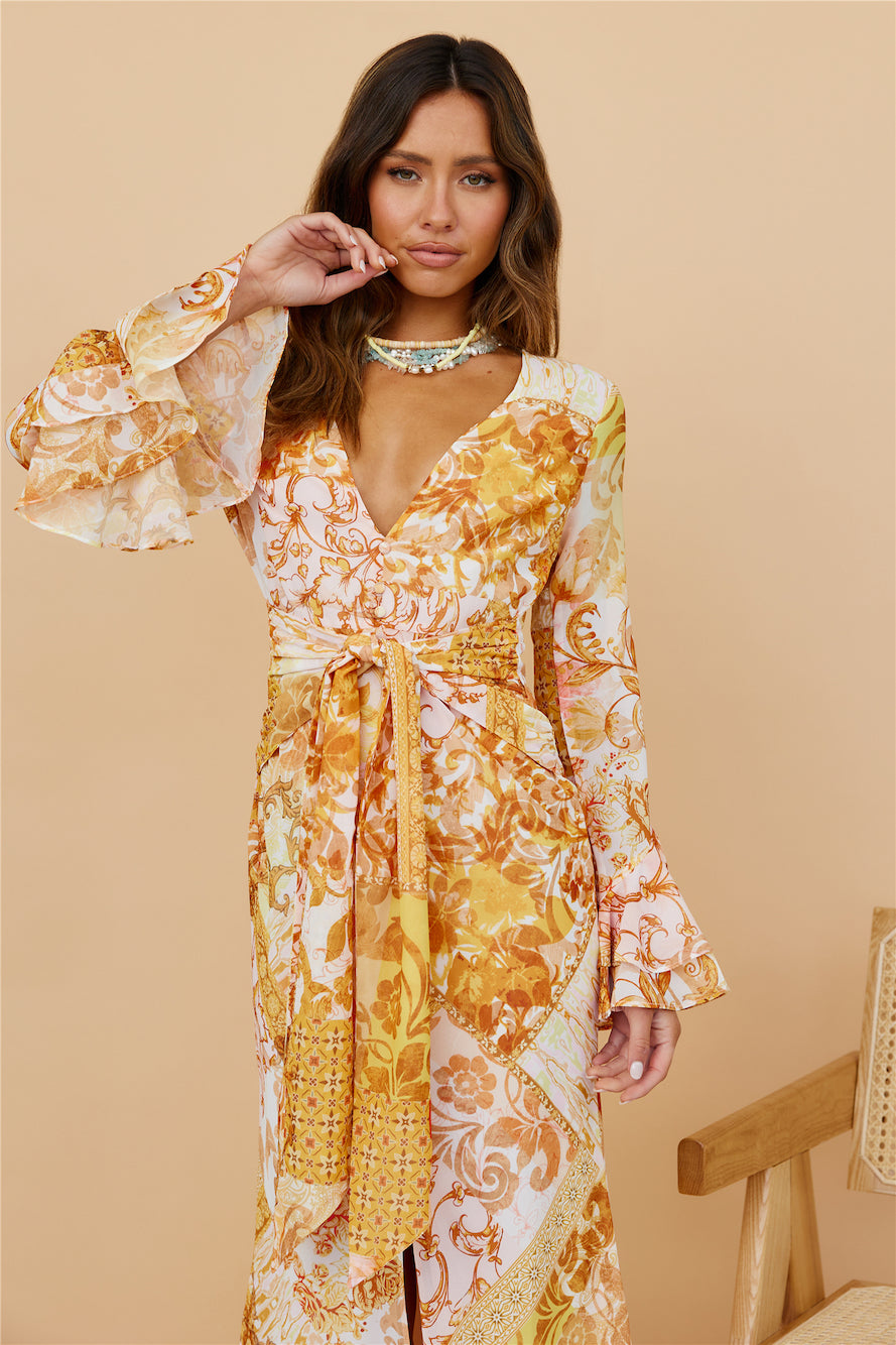 oasis orange floral dress Cabana Life - Sunset Oasis Tunic Dress