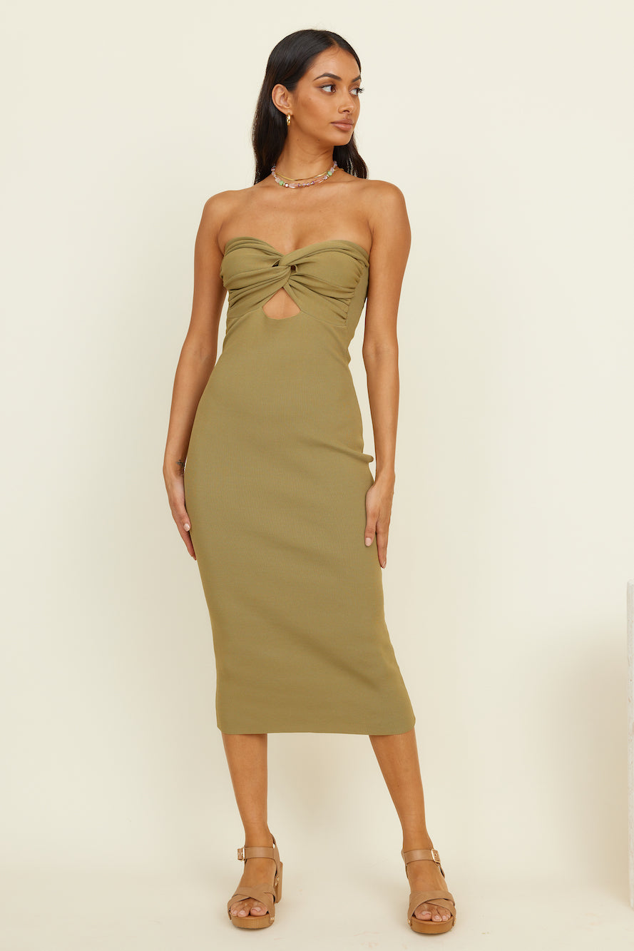 SNDYS Maia Midi Dress Khaki | Fortunate One SNDYS Maia Midi Dress Khaki | Fortunate One