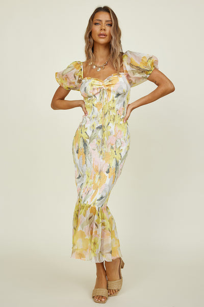 Truth Be Told Maxi Dress Yellow