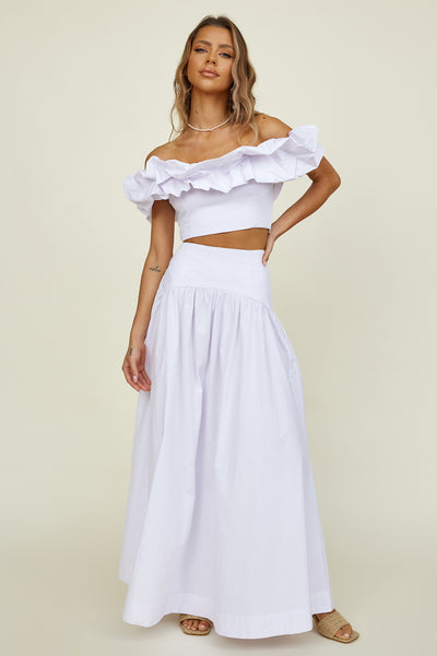 SEVEN WONDERS Savannah Maxi Skirt White