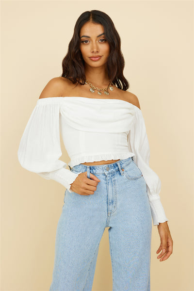 Afternoon Bliss Crop Top White