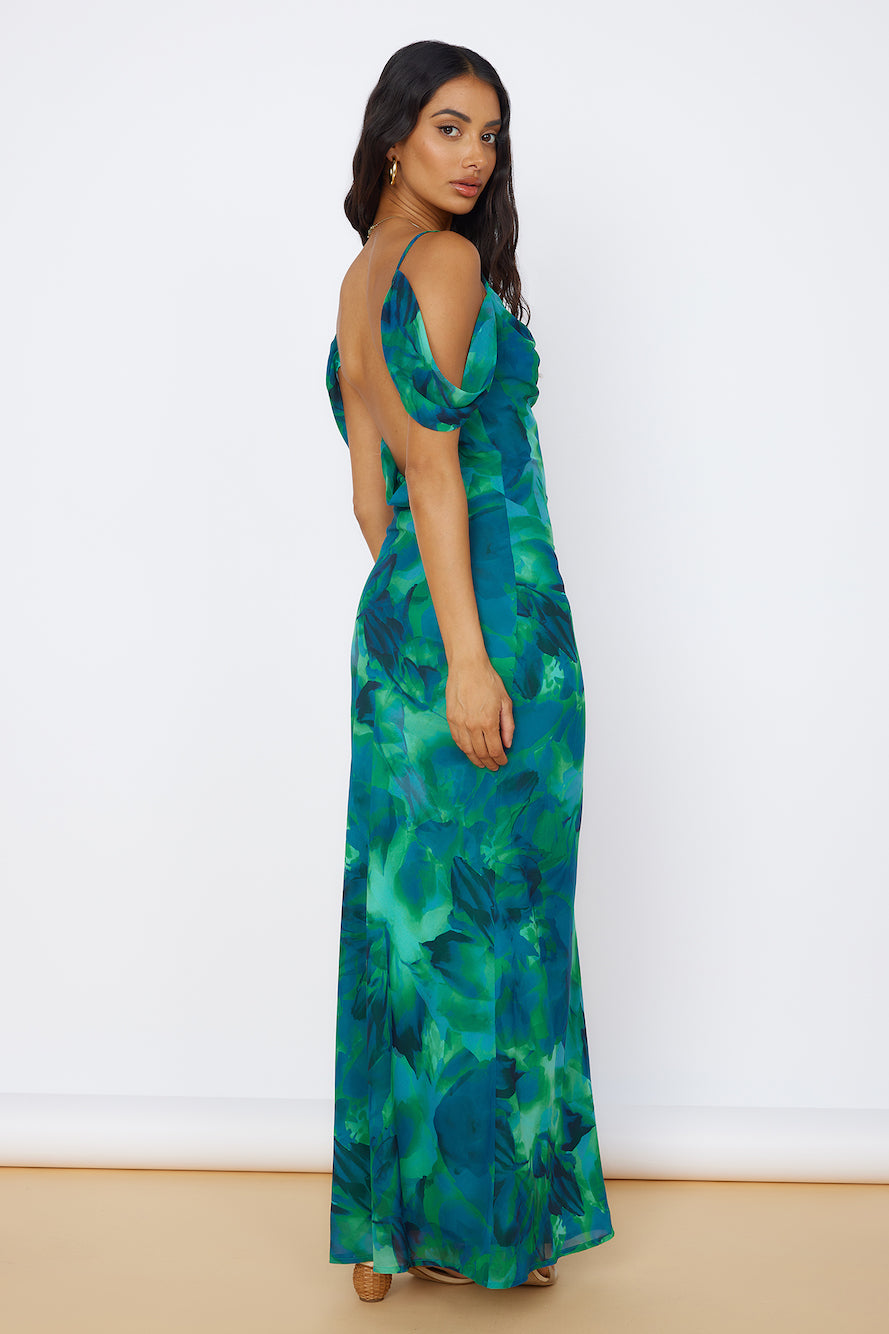 RUNAWAY THE LABEL Litsa Maxi Dress Calista Green | Fortunate One RUNAWAY THE LABEL Litsa Maxi Dress Calista Green | Fortunate One