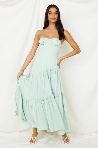 Calm And Collected Maxi Dress Sage