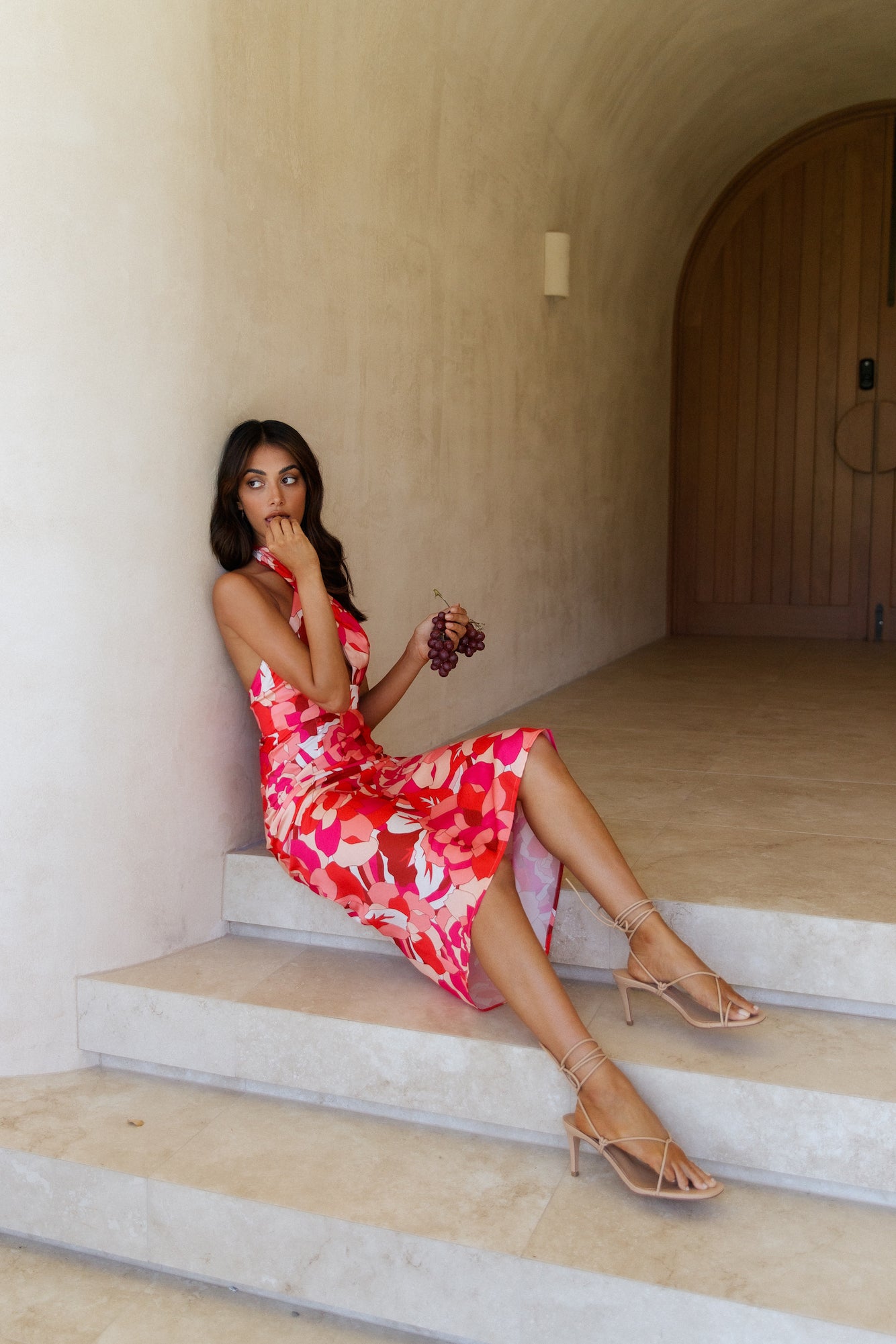 mindy midi dress RUNAWAY THE LABEL Mindy Midi Dress Fuchsia