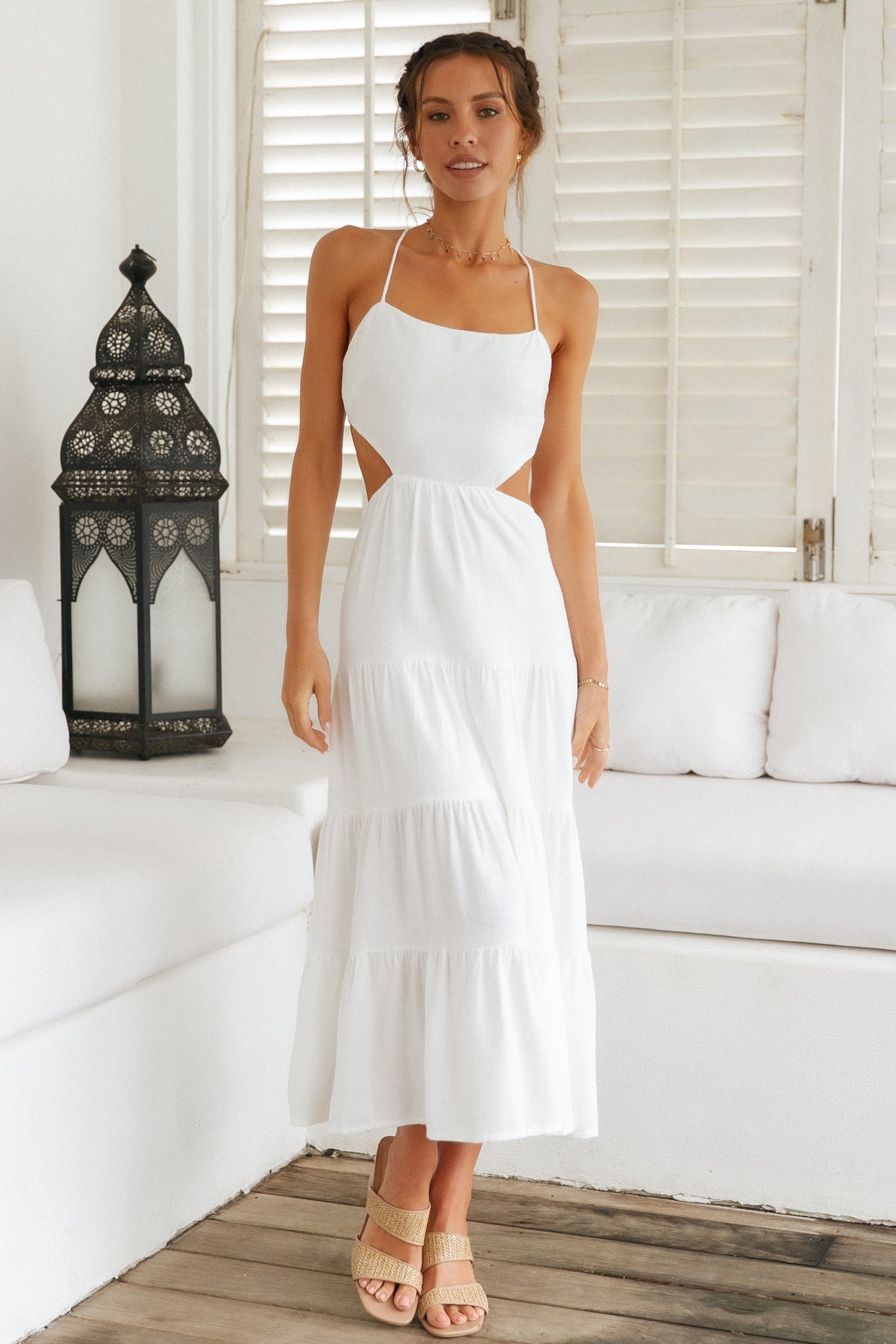 Got The Sun Maxi Dress White | Fortunate One