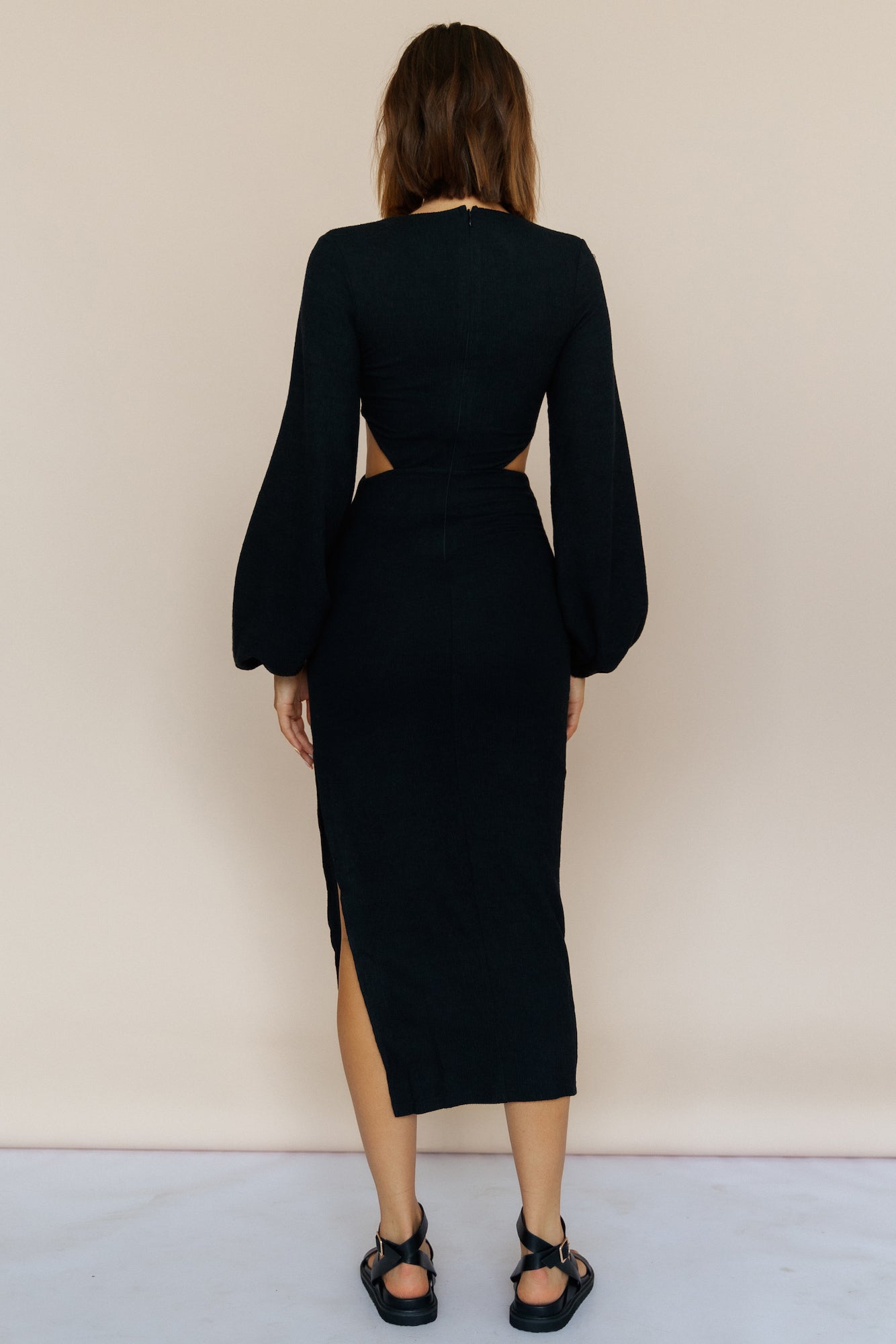 runaway the label long sleeve dress AMOREE LONG SLEEVE MAXI DRESS - AMOREE RED