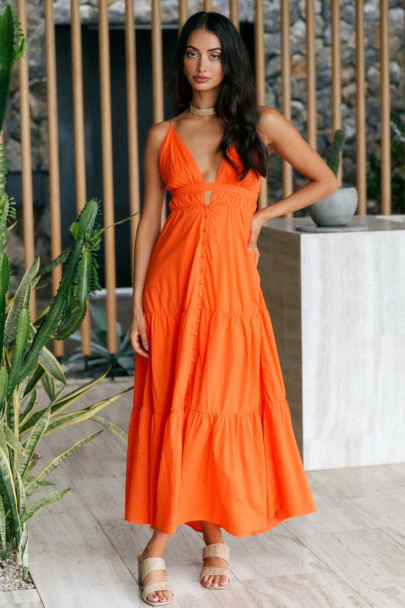 Freedom Within Maxi Dress Orange Fortunate One