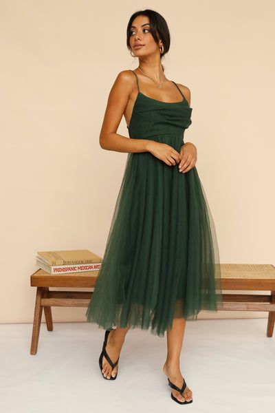 You Gotta Know Maxi Dress Forest Green