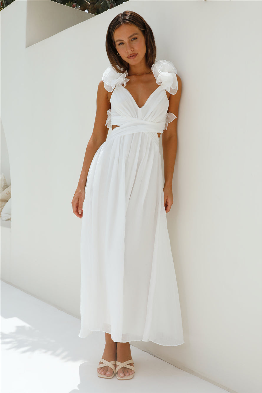 whimsical midi dress Whimsical Thoughts Tie Back Midi Dress