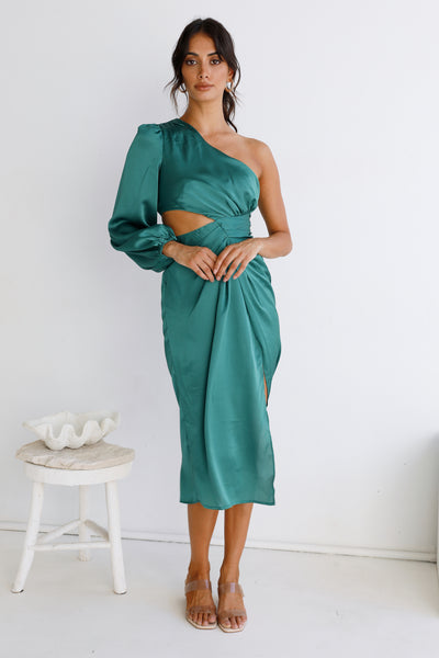 Middle Of The Night Midi Dress Green