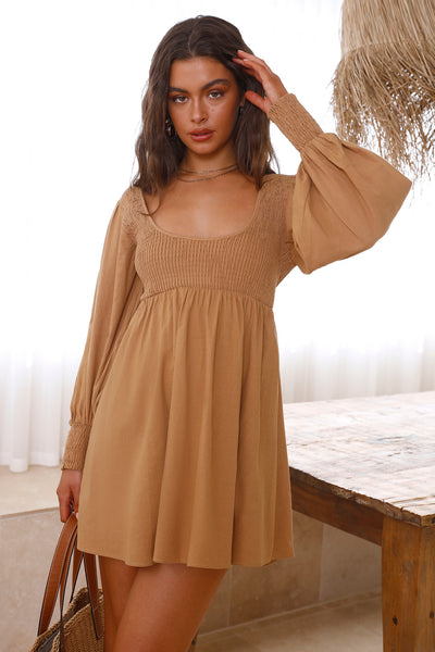 Summer Sand Dress Brown