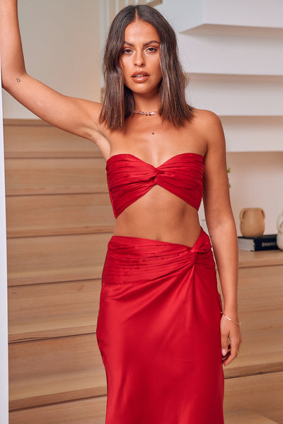 Star In The Night Crop Top Red