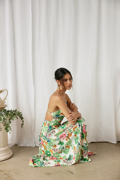Forever Blooming Maxi Dress Green