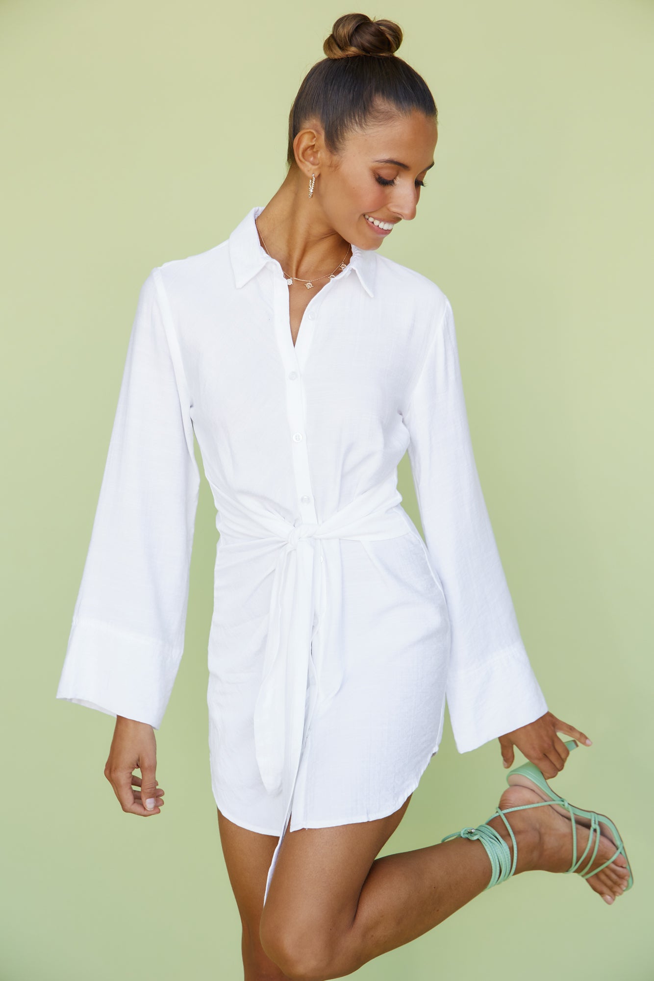 RUNAWAY THE LABEL Romeo Mini Dress White RUNAWAY THE LABEL Romeo Mini Dress White