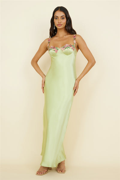 Magnetic Forces Maxi Dress Green