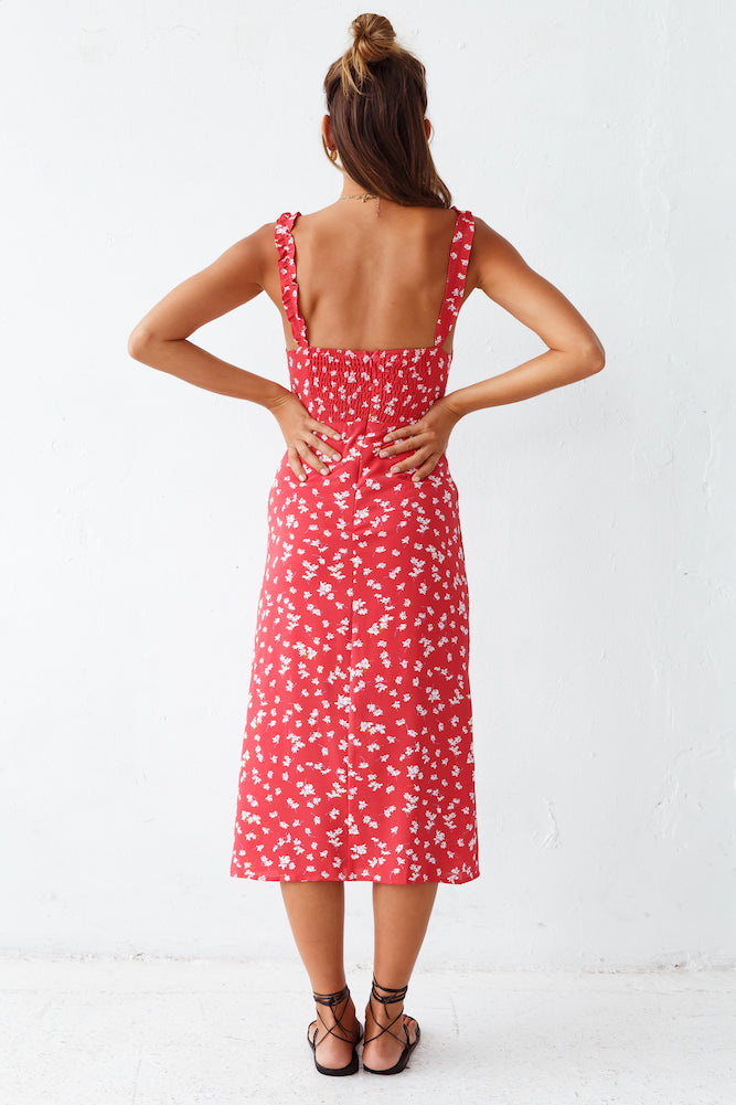 zinnia midi dress Zinnia Midi Dress | Mirelle Jacquard | Floral Print