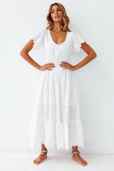 Chania Maxi Dress White